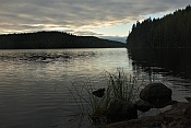 Jezerní zátoka Lohilahti , národní park Kolovesi