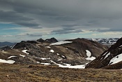 Lávové pole Námshraun, masiv Norðurnámur (782 m), Landmannlaugar