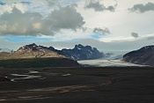 Splaz ledovce Vatnajökull, NP Skaftafell
