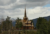 Lom, stavkirke ze 12.stol.