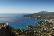 Cassis z Mont de la Saoupe. Provence-Alpes-Côte d´Azur. Francie