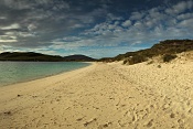 Zátoka Bàgh Bhatarsaigh. Vatersay, Skotsko