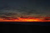 Soumrak nad zálivem Moray Firth, Skotsko